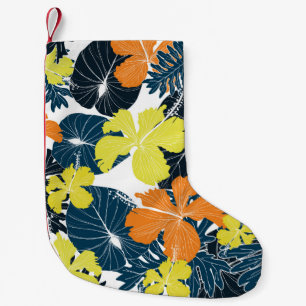 Spring Flowery: Vintage Floral Texture Small Christmas Stocking