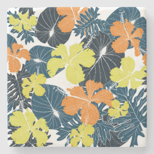 Spring Flowery: Vintage Floral Texture Stone Coaster