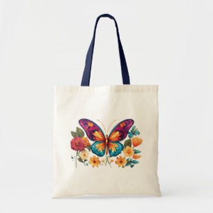 Spring Flutter: Colourful Butterflies Budget Tote