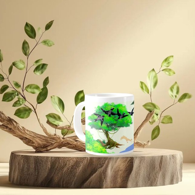 Spring Forest Life with Birds and Squirrel – Natur Mug (Creator Uploaded)
