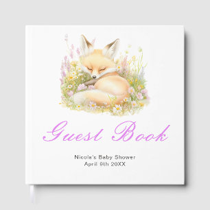 Spring Fox Baby Shower Guest Book