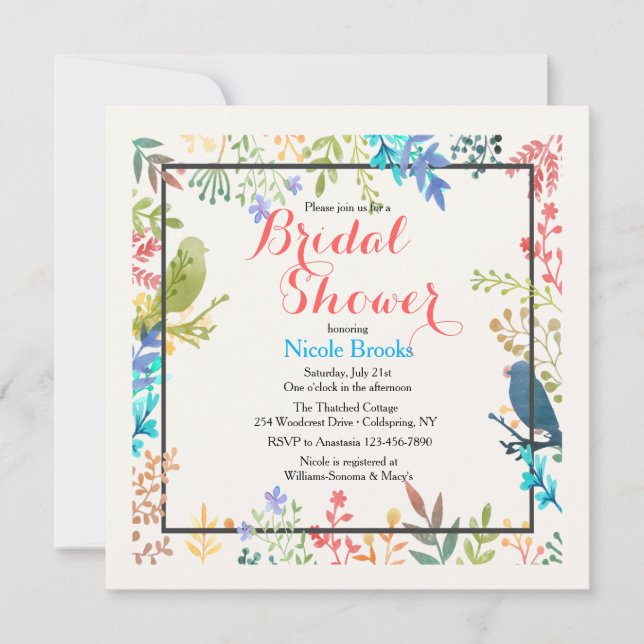 Spring Frame Invitation (Front)