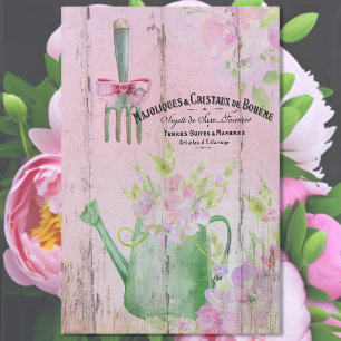 Spring French Bohéme Gardening Tools Tissue Paper