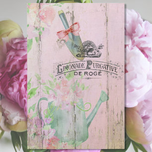 Spring French Limonade Stamp and Gardening Tools Tissue Paper