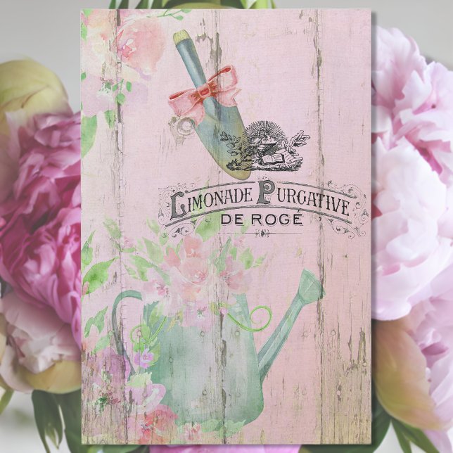 Spring French Limonade Stamp and Gardening Tools Tissue Paper (Creator Uploaded)