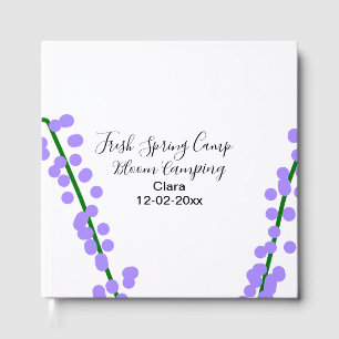 Spring fresh camping lavender flowers name date si guest book