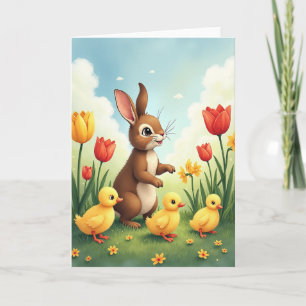 Spring Friends Scene Card