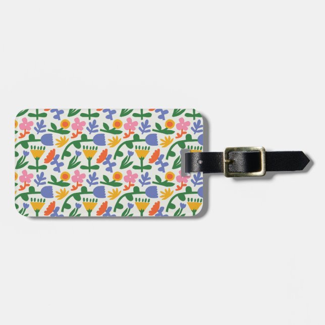 Spring Fun Floral  Luggage Tag (Front Horizontal)