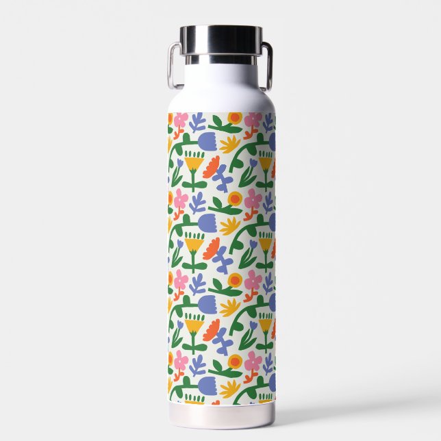 Spring Fun Floral Water Bottle (Front)