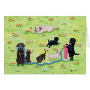 Spring Fun Labradors Painting