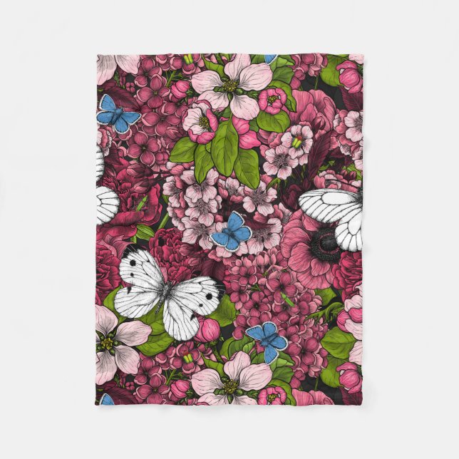 Spring garden 2 fleece blanket (Front)