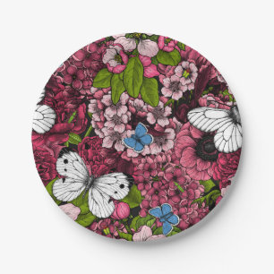 Spring garden 2 paper plate