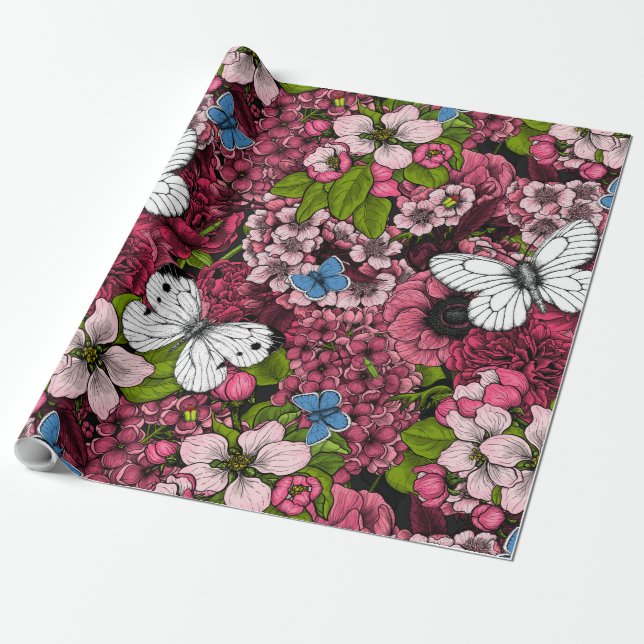Spring garden 2 wrapping paper (Unrolled)