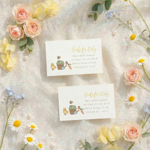 Spring Garden Baby Shower Books for Baby Card