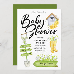 Spring Garden Baby Shower Invitation