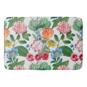 Spring garden bath mat