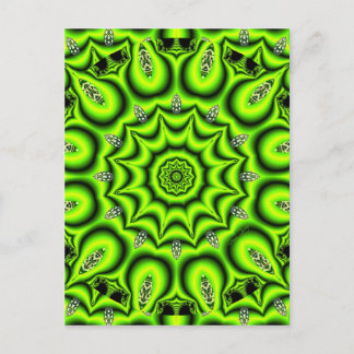 Spring Garden, Bright Abstract Lime Green Postcard