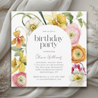 Spring Garden Bright Floral Birthday Party