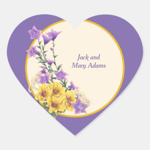 Spring Garden Collection Cream Heart Sticker