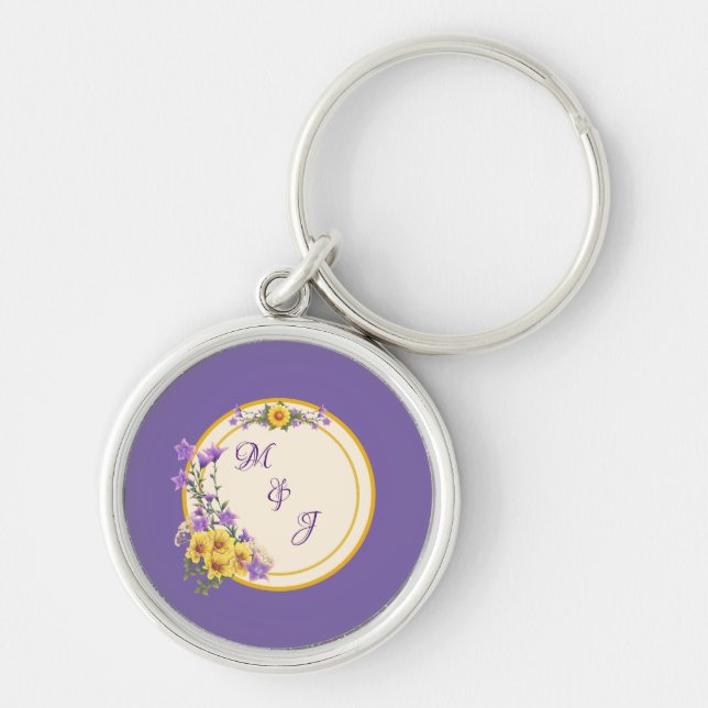 Spring Garden Collection Cream Key Ring (Front)
