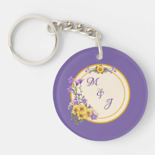 Spring Garden Collection Cream Key Ring