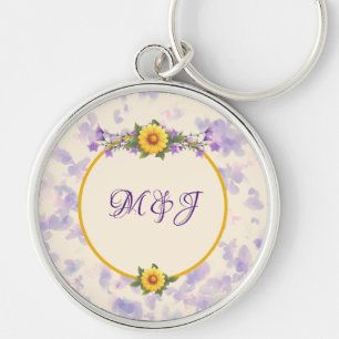 Spring Garden Collection Cream Key Ring