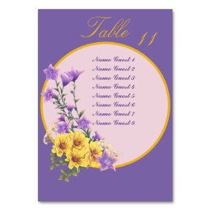 Spring Garden Collection Table Number