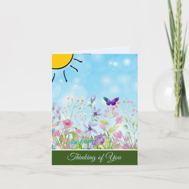 Spring garden customisable note card (Front)