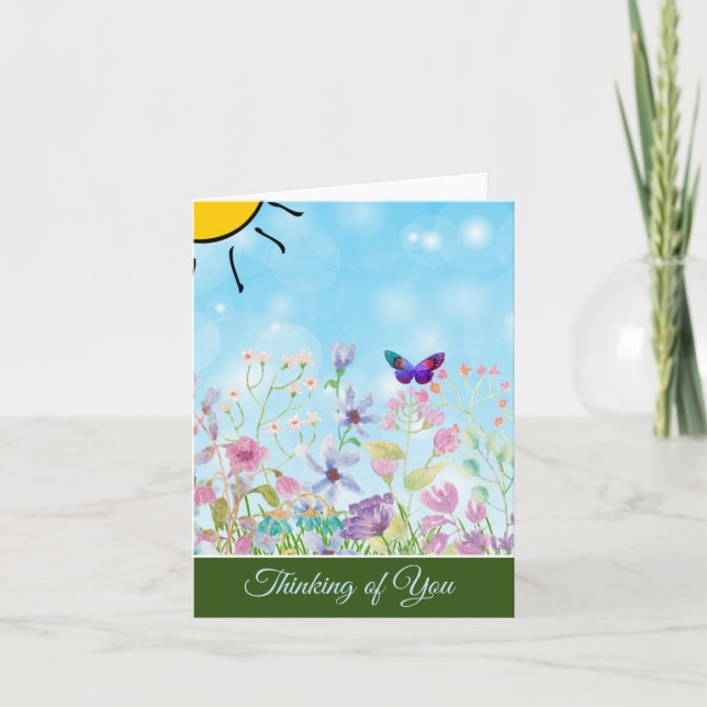 Spring garden customisable note card (Front)