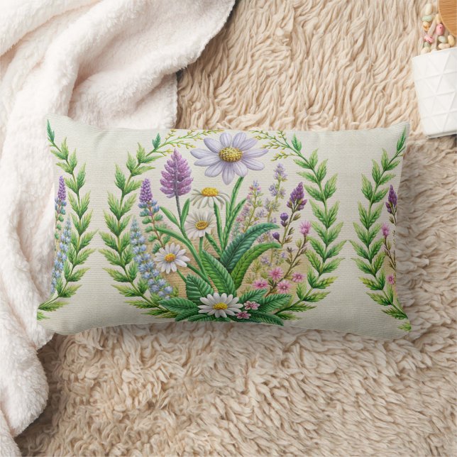 Spring Garden Embroidery Pillow Design – Chamomile (Blanket)