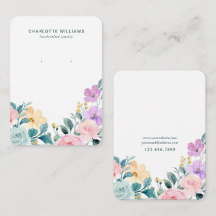 Spring Garden Floral Jewellery Display Card