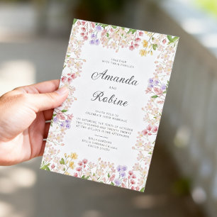 Spring Garden Floral Wedding Invitation