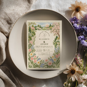 Spring Garden Floral Wedding Invitation