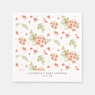 Spring Garden Florals   Watercolor Baby Shower Napkin