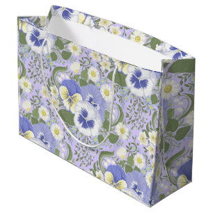 Spring Garden flowers on lavender Large Gift Bag