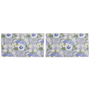 Spring Garden flowers on lavender Pillowcase
