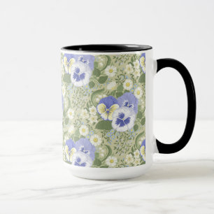 Spring Garden flowers on sage Mug