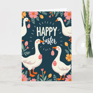 Spring Garden Fowl Celebration Card