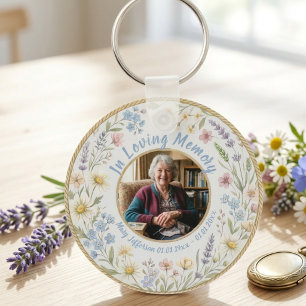 Spring Garden Memorial Celebration of Life Photo Key Ring