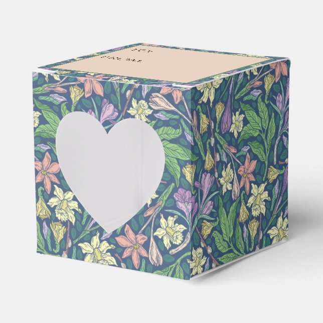 Spring Garden Mother's Day Daffodils Crocuses Favour Box (Front Side)