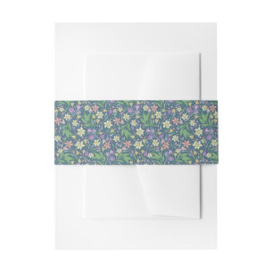 Spring Garden Mother's Day Daffodils Crocuses Invitation Belly Band