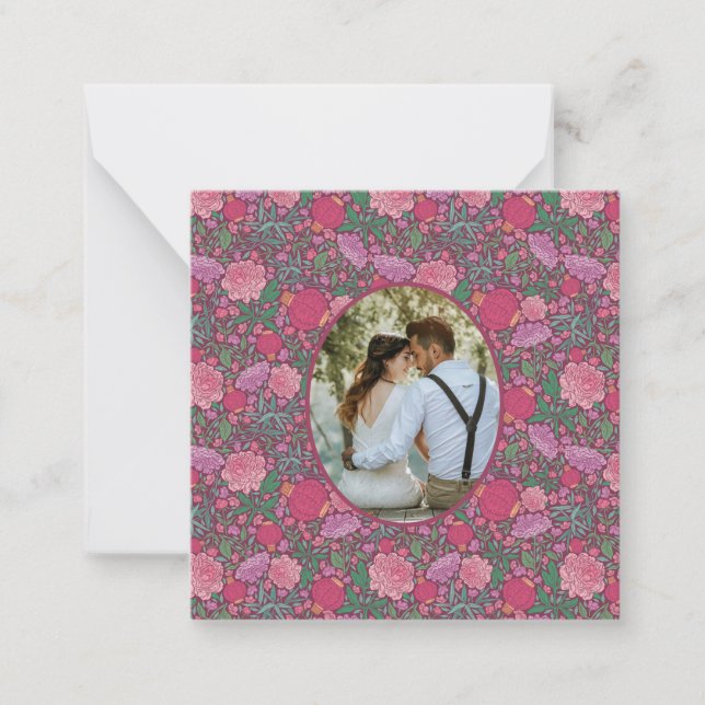 Spring Garden Mother's Day Japanese Lanterns Photo Card (Front)