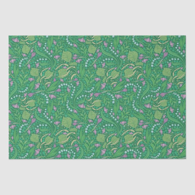 Spring Garden Mother's Day Lilly of the Valley Tissue Paper (Front)