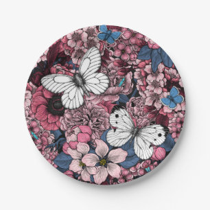 Spring garden paper plate