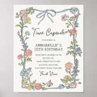 Spring Garden Party Floral Birthday Time Capsule