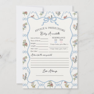 Spring Garden Party Floral Shower Advice for Baby Invitation