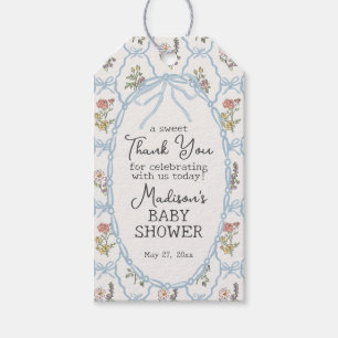 Spring Garden Party Pastel Floral Baby Shower Gift Tags