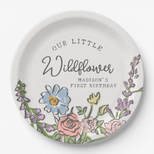 Spring Garden Party Pastel Floral Birthday Party Paper Plate