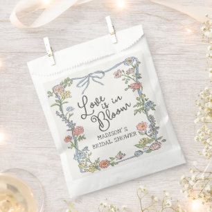Spring Garden Party Pastel Floral Bridal Shower Favour Bags