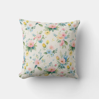 spring garden pastel florals cushion